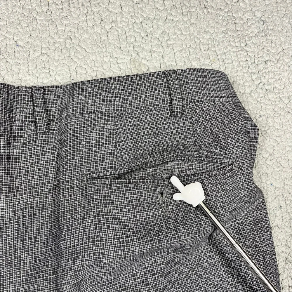 Santorelli Romeo Mens 40 Grey Virgin Wool Flat Front Dress Pants Italy F14T-351